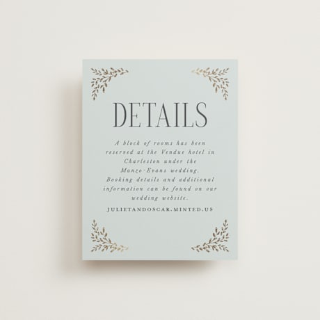 Foil-Pressed Direction Cards