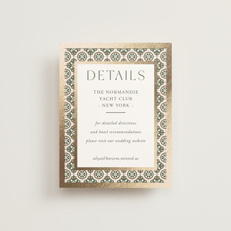 Foil-Pressed Direction Cards