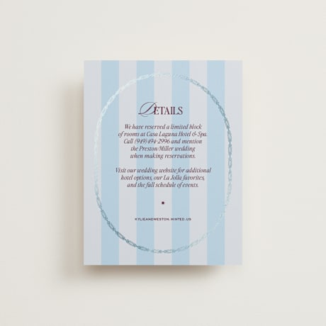 Foil-Pressed Direction Cards