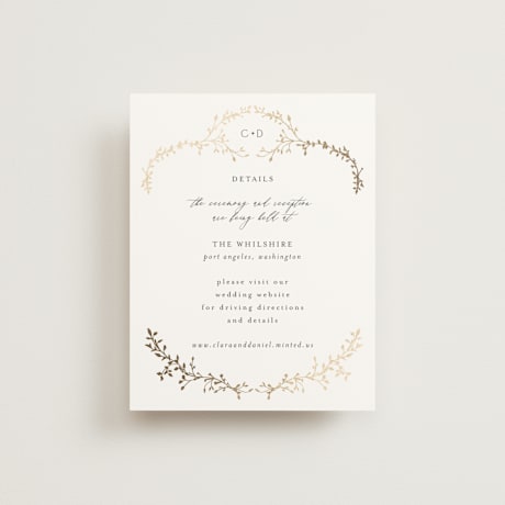 Foil-Pressed Direction Cards