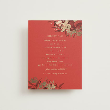 Foil-Pressed Direction Cards