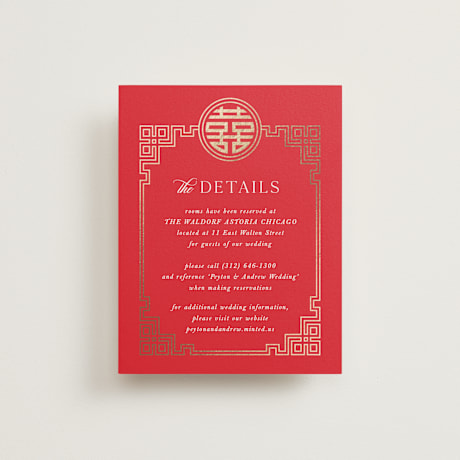 Foil-Pressed Direction Cards