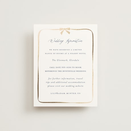 Foil-Pressed Direction Cards