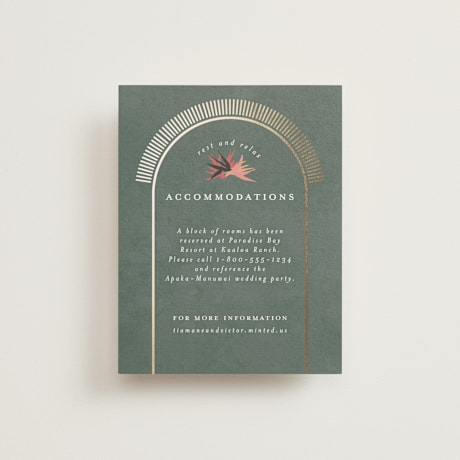 Foil-Pressed Direction Cards