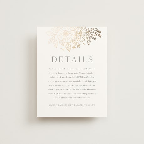 Foil-Pressed Direction Cards