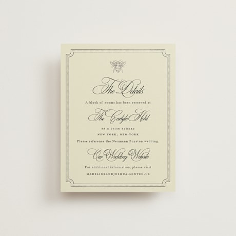 Foil-Pressed Direction Cards