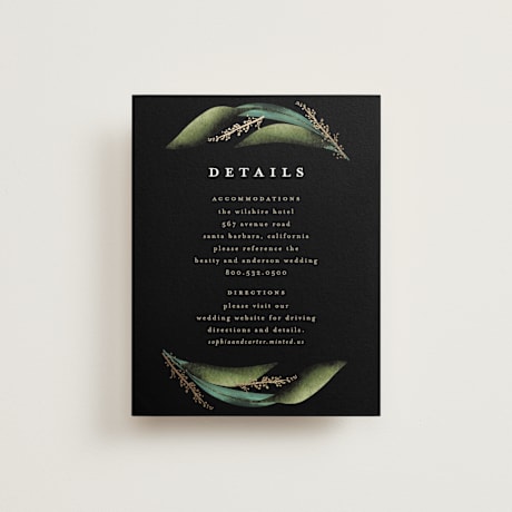 Foil-Pressed Direction Cards