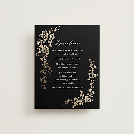 Foil-Pressed Direction Cards