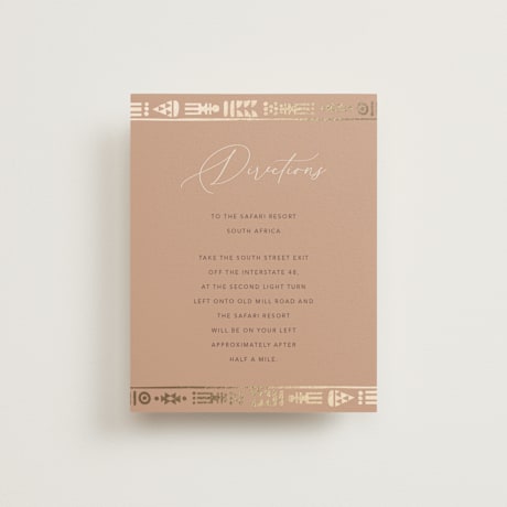 Foil-Pressed Direction Cards