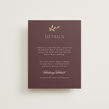 Foil-Pressed Direction Cards
