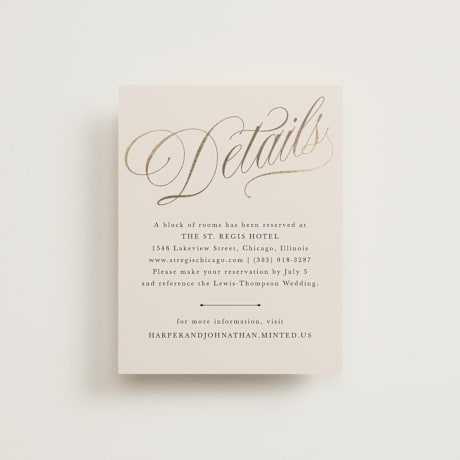 Foil-Pressed Direction Cards