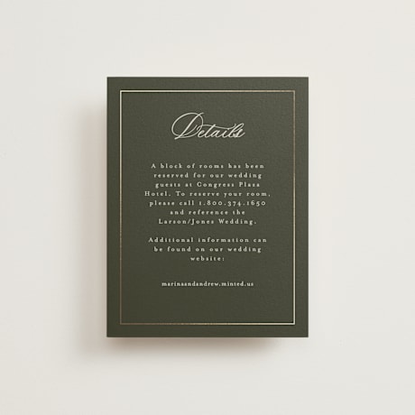 Foil-Pressed Direction Cards