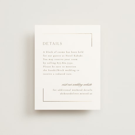 Foil-Pressed Direction Cards