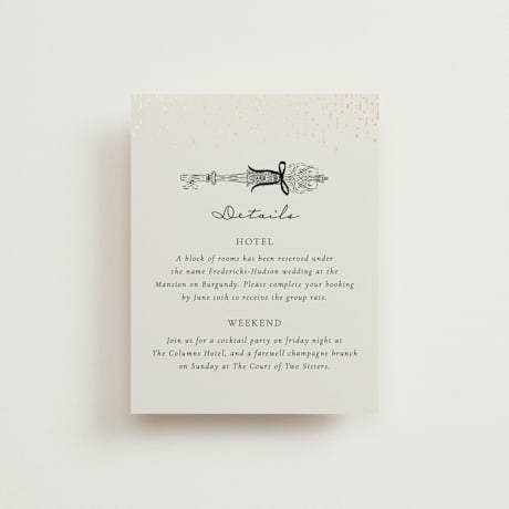 Foil-Pressed Direction Cards