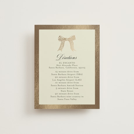 Foil-Pressed Direction Cards