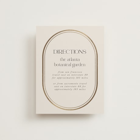 Foil-Pressed Direction Cards