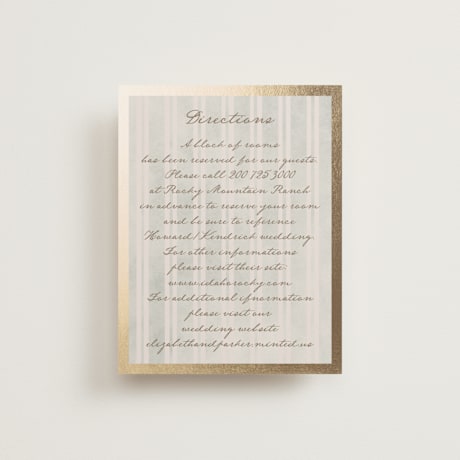 Foil-Pressed Direction Cards