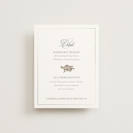 Foil-Pressed Direction Cards