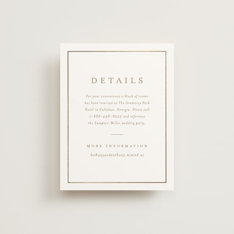 Foil-Pressed Direction Cards