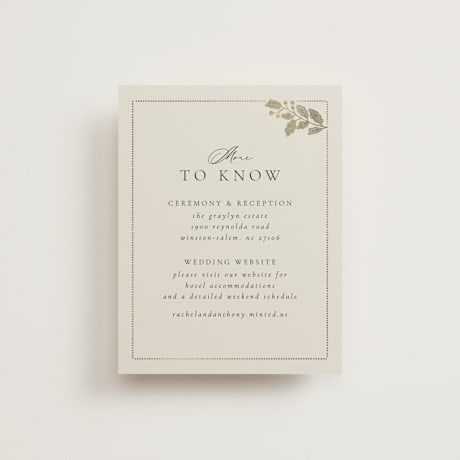 Foil-Pressed Direction Cards