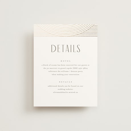 Foil-Pressed Direction Cards