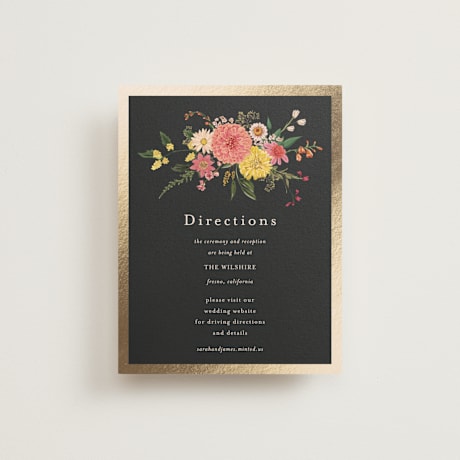 Foil-Pressed Direction Cards