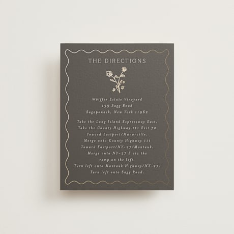 Foil-Pressed Direction Cards