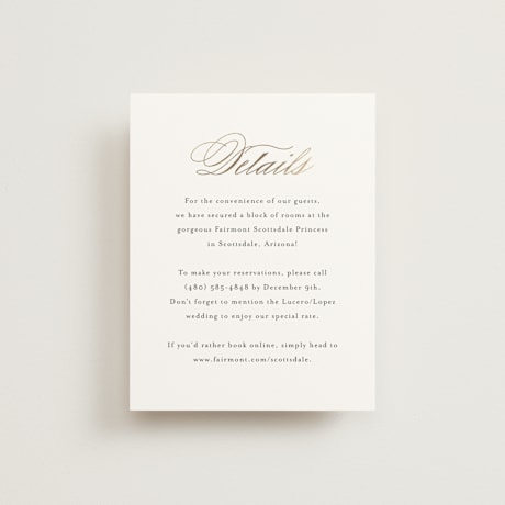 Foil-Pressed Direction Cards