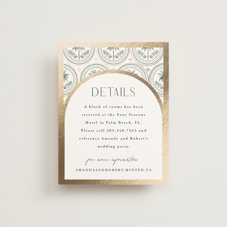 Foil-Pressed Direction Cards