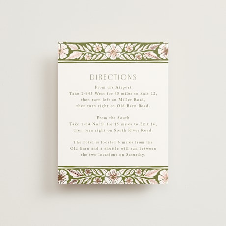 Foil-Pressed Direction Cards