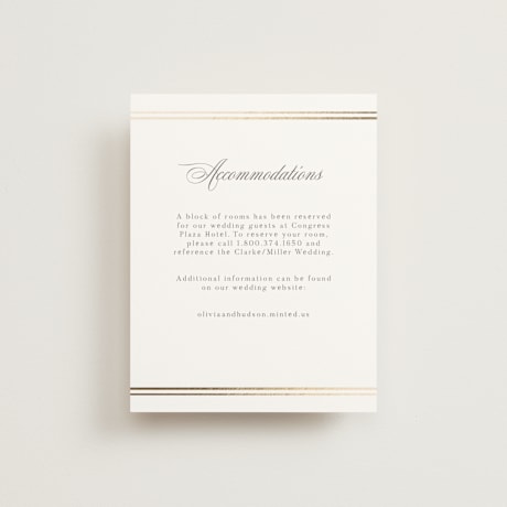 Foil-Pressed Direction Cards