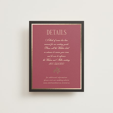 Foil-Pressed Direction Cards