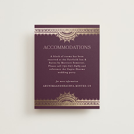 Foil-Pressed Direction Cards