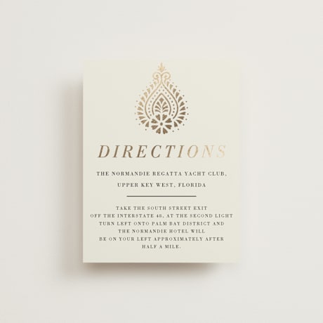 Foil-Pressed Direction Cards