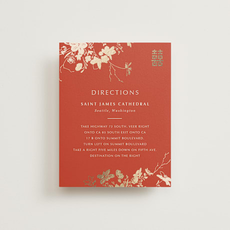 Foil-Pressed Direction Cards