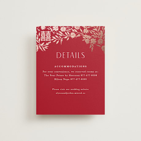 Foil-Pressed Direction Cards