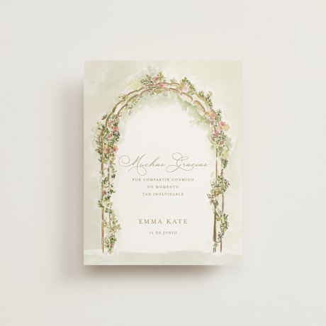 Flat Foil-Pressed Quinceanera Thank You Cards