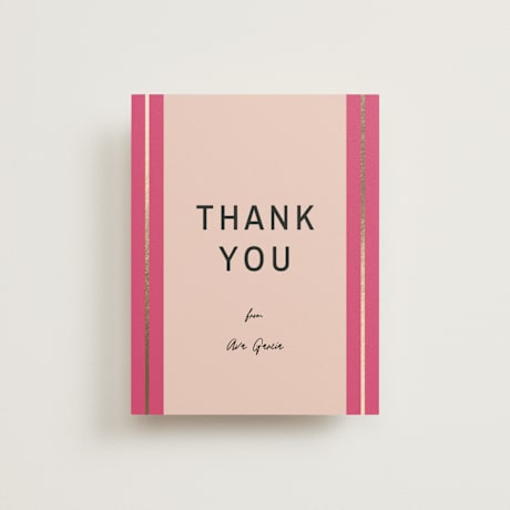 Flat Foil-Pressed Quinceanera Thank You Cards