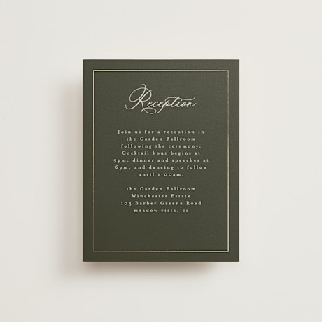 Foil-Pressed Reception Cards