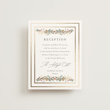 Foil-Pressed Reception Cards