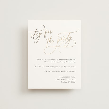 Foil-Pressed Reception Cards