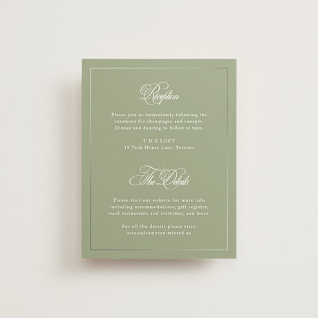 Foil-Pressed Reception Cards