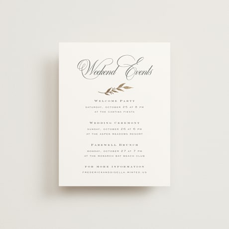 Foil-Pressed Reception Cards