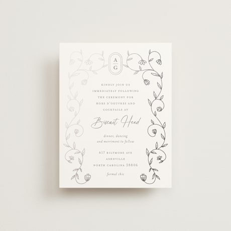 Foil-Pressed Reception Cards