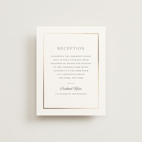 Foil-Pressed Reception Cards