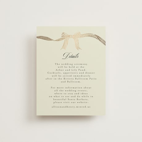 Foil-Pressed Reception Cards
