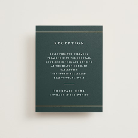Foil-Pressed Reception Cards