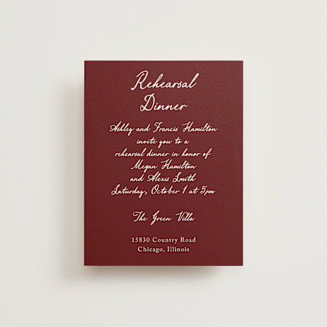Rehearsal Dinner Cards