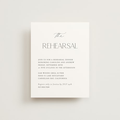 Rehearsal Dinner Cards
