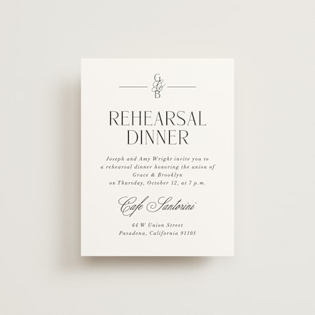 Rehearsal Dinner Cards